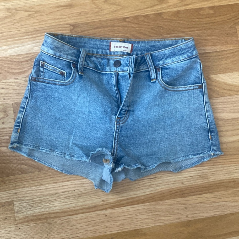 Sunday Best Micro Short - Denim Blue Size 27
